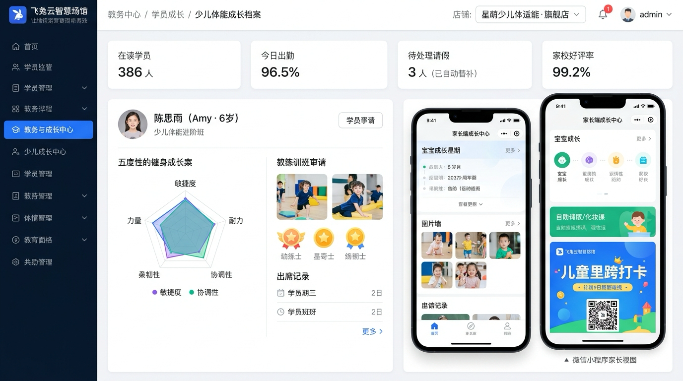 少儿学员中心与成长档案